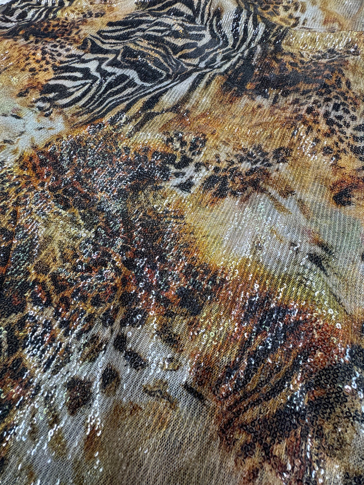 Animal Print Sequin Fabric