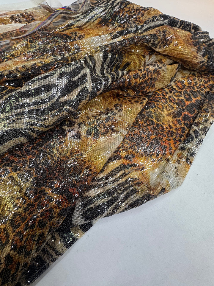 Animal Print Sequin Fabric