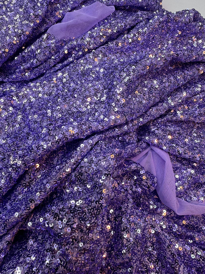 Purple Sequin Fabric