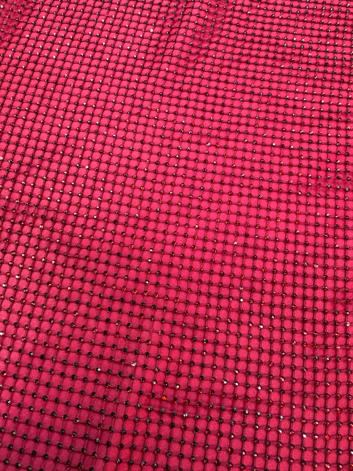 Crystal Fishnet Mesh in Deep Red (1 Piece = 2 Meter)