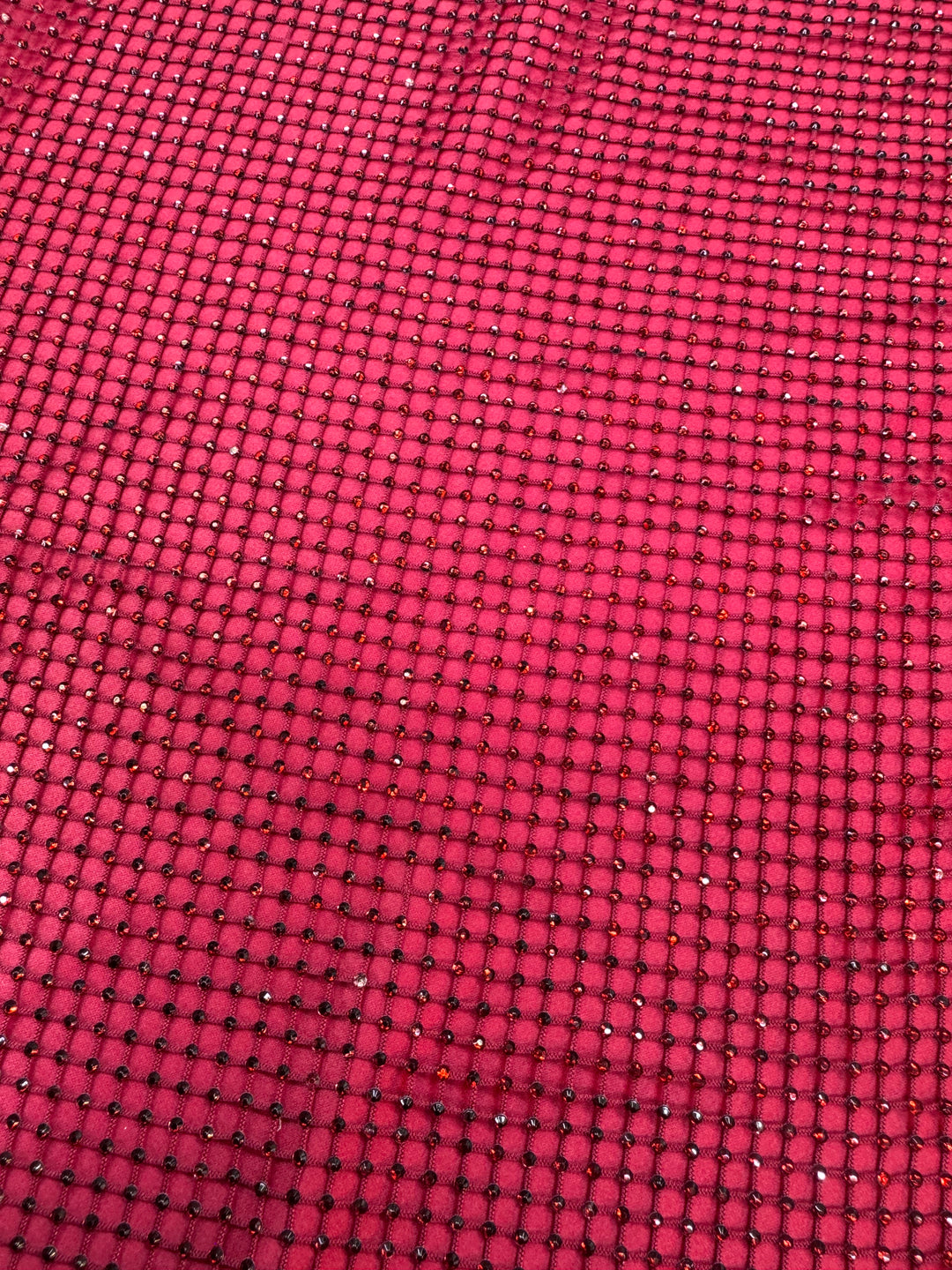 Crystal Fishnet Mesh in Deep Red (1 Piece = 3.5 Meter)