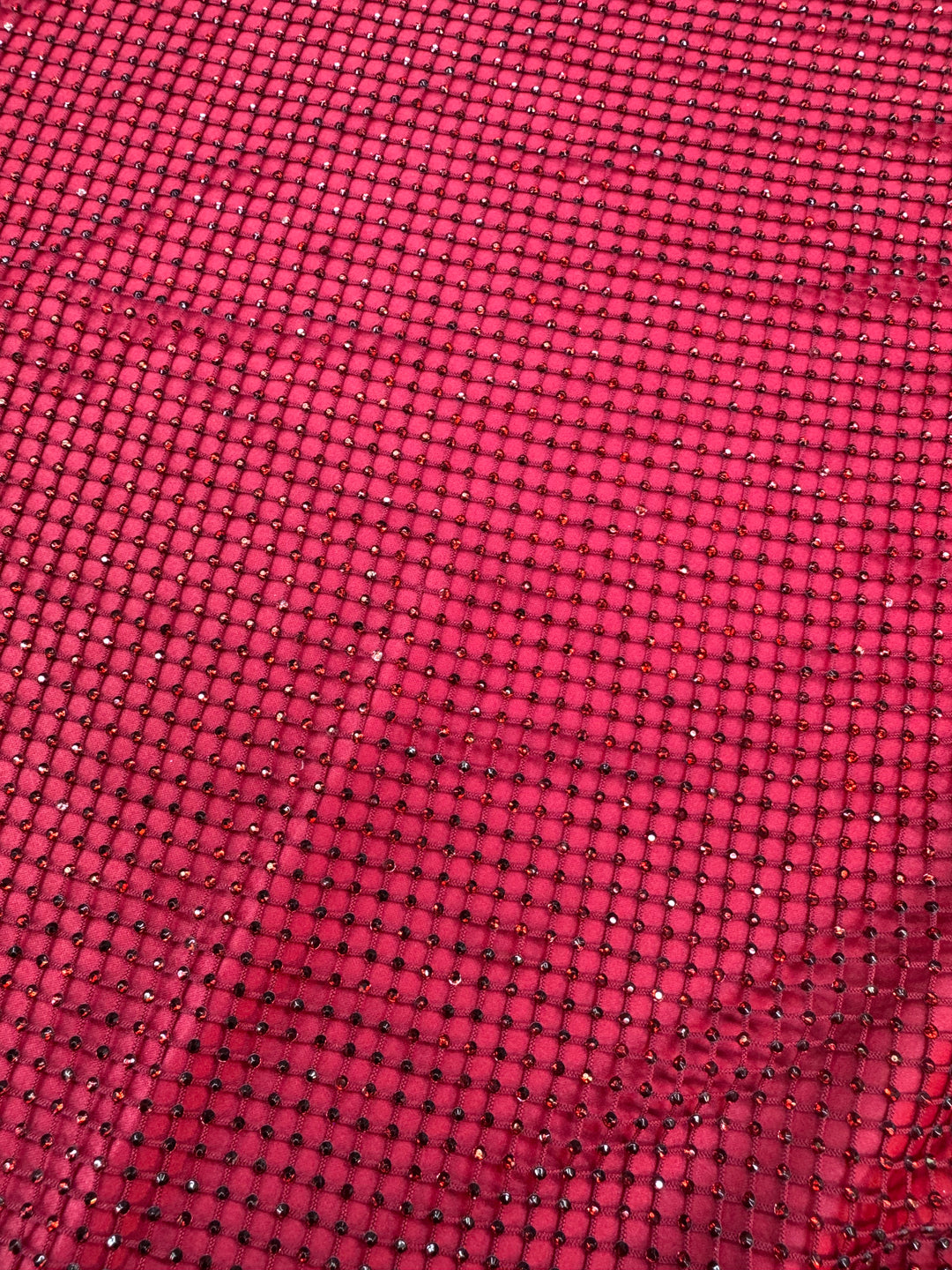 Crystal Fishnet Mesh in Deep Red (1 Piece = 2 Meter)