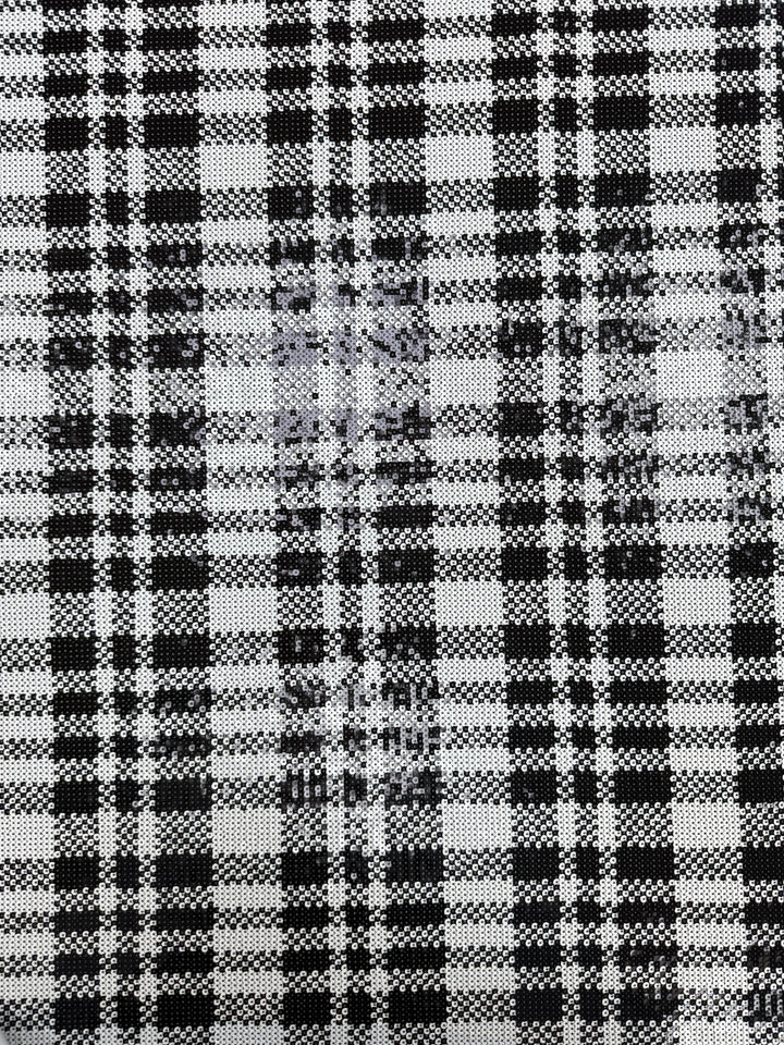 Italian Black and White Dual-Tone Sequin Fabric for Haute Couture (1 Piece = 3 Meter)