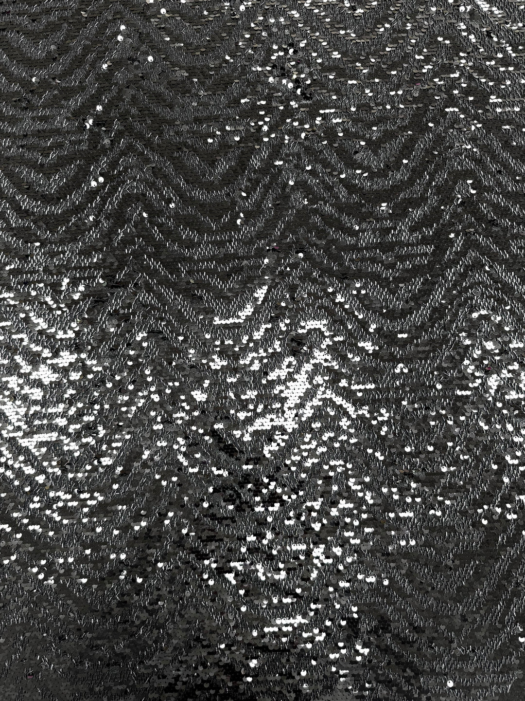 Black Designer Sequin Tulle Fabric (1 Piece = 3.5 Meter)