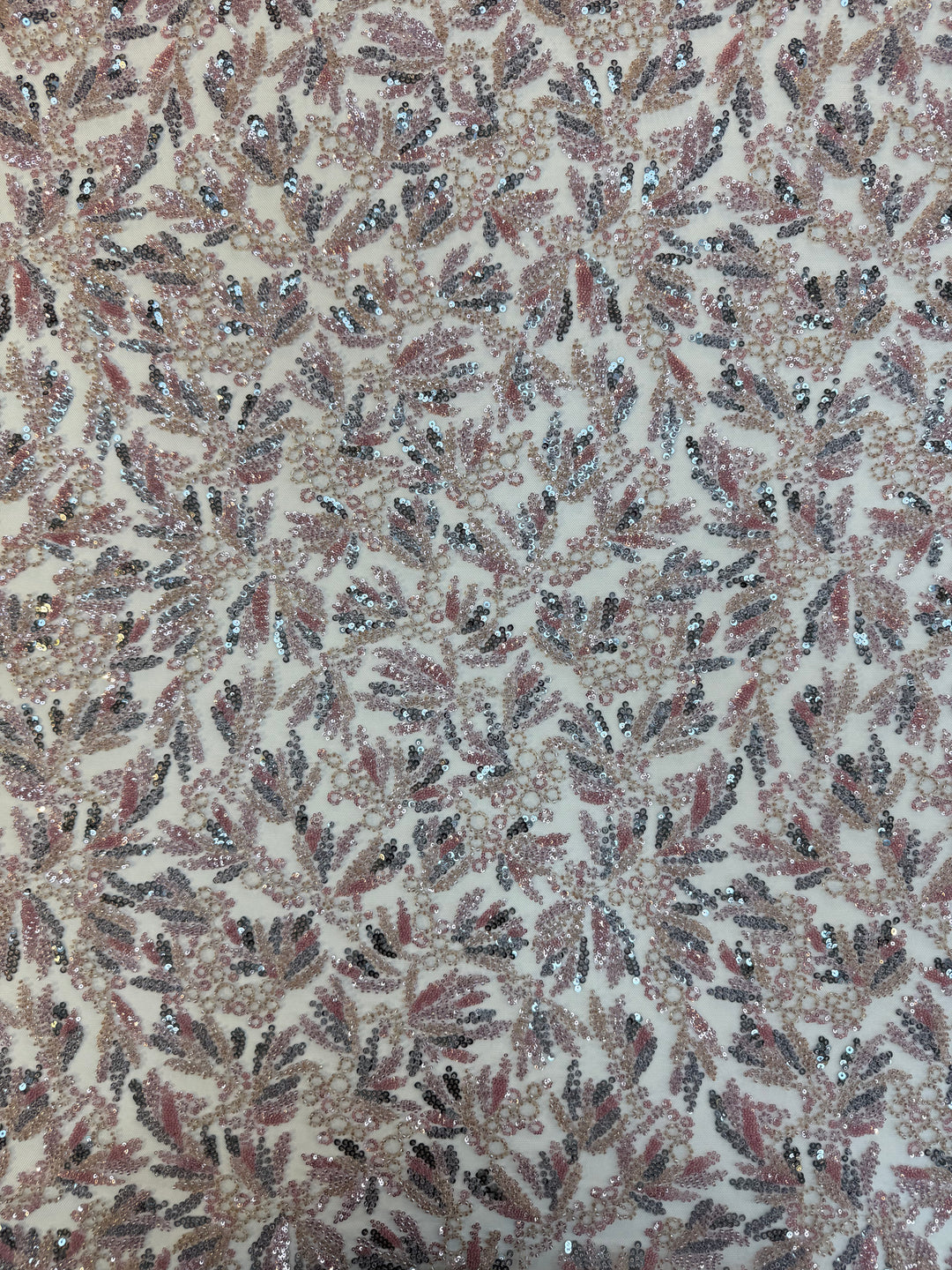 Beaded Tulle Fabric with Multicolored Stones – Couture Radiance