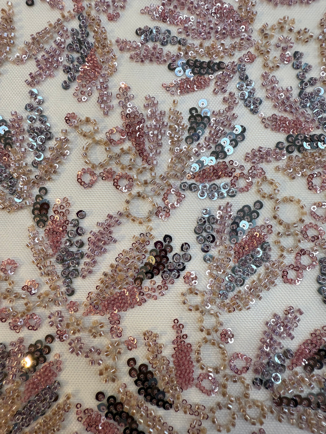 Beaded Tulle Fabric with Multicolored Stones – Couture Radiance