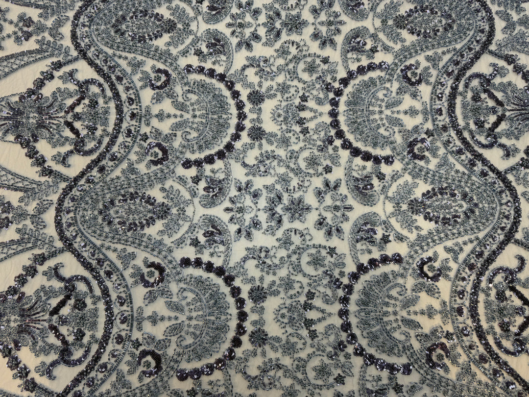 Luxury Stone & Sequin Beaded Lace