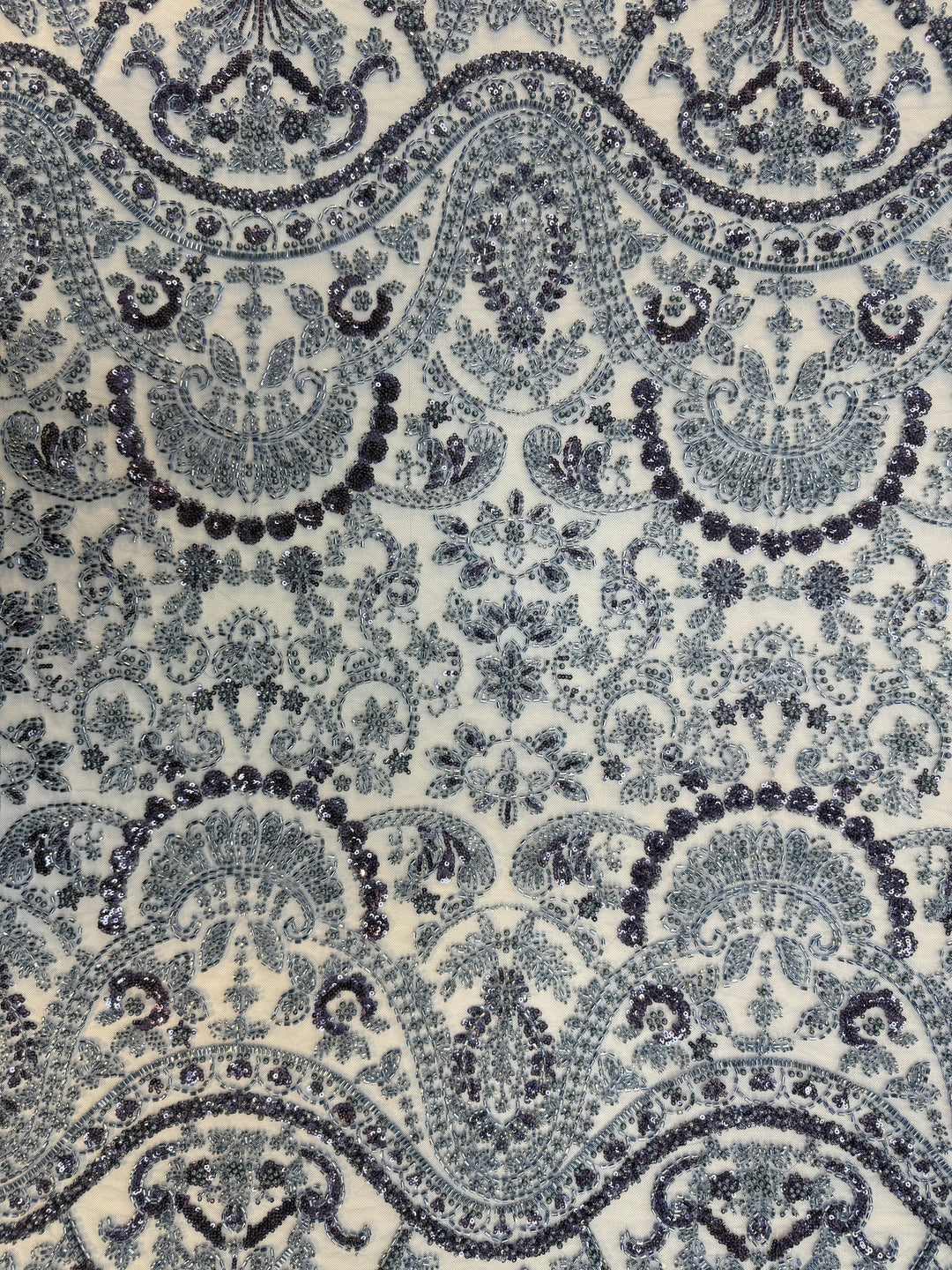Luxury Stone & Sequin Beaded Lace