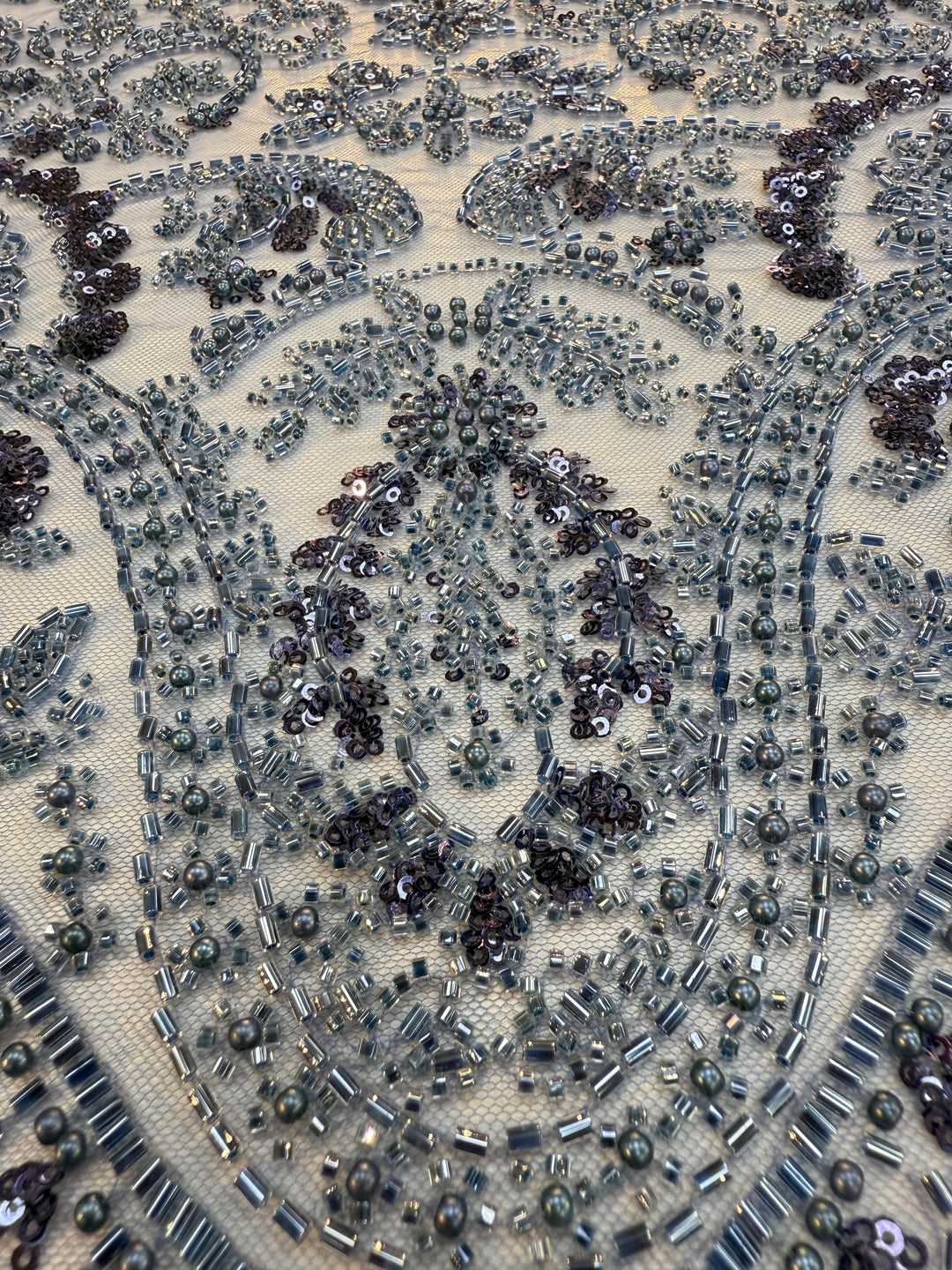 Luxury Stone & Sequin Beaded Lace