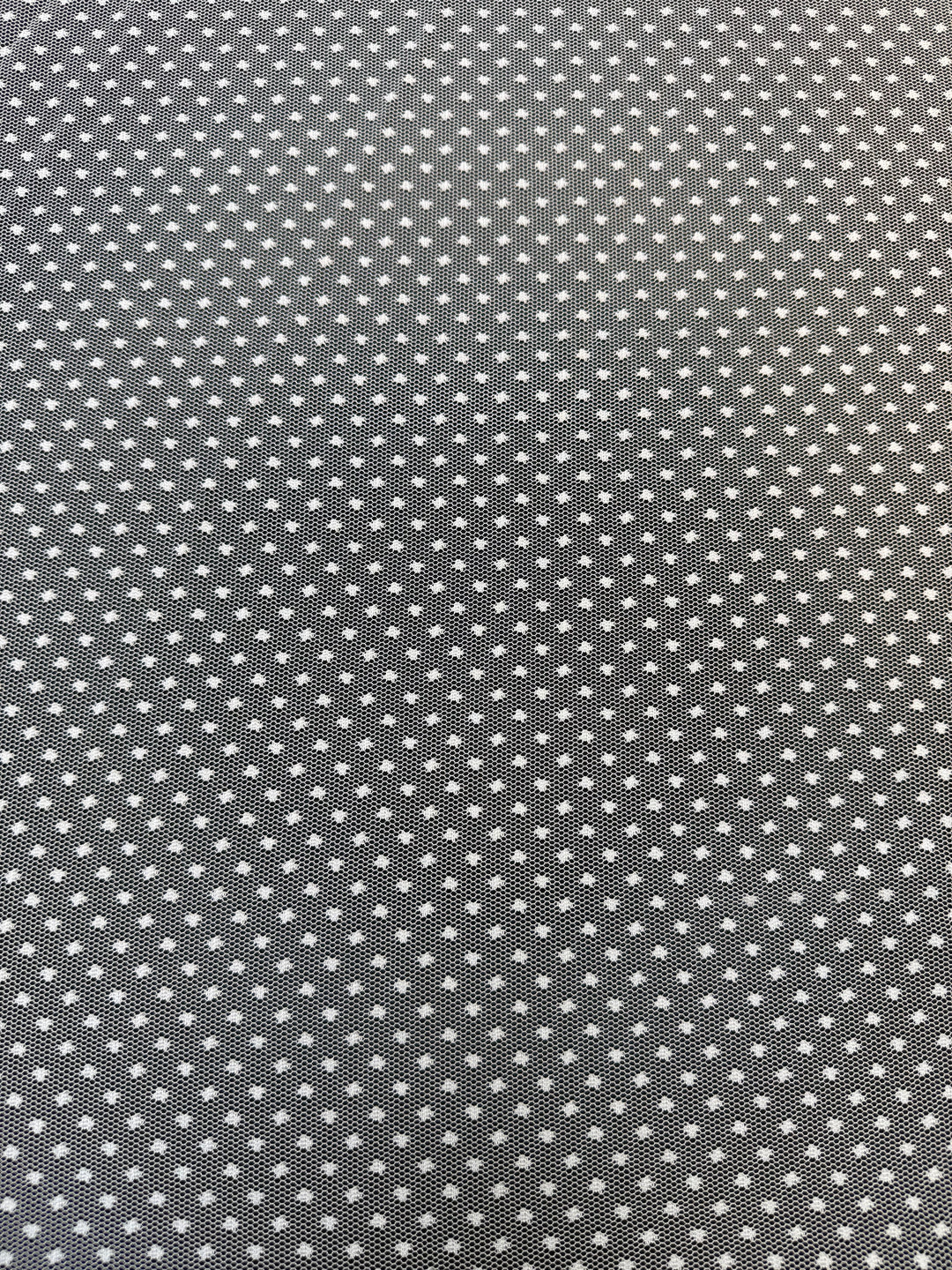 Luxury White Polka Dot Tulle Fabric – Soft Sheer Mesh for Couture & Bridal( 1 Piece = 5 Meter)