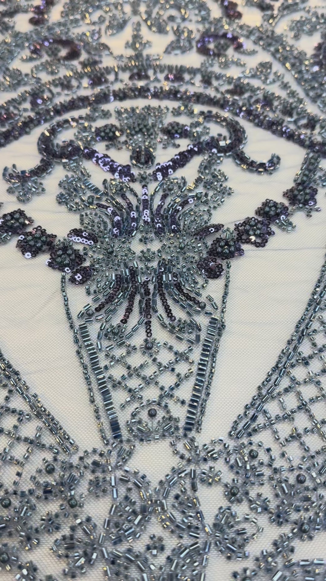 Luxury Stone & Sequin Beaded Lace