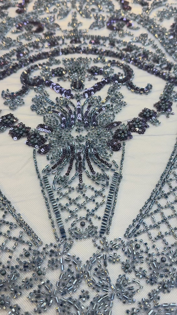 Luxury Stone & Sequin Beaded Lace