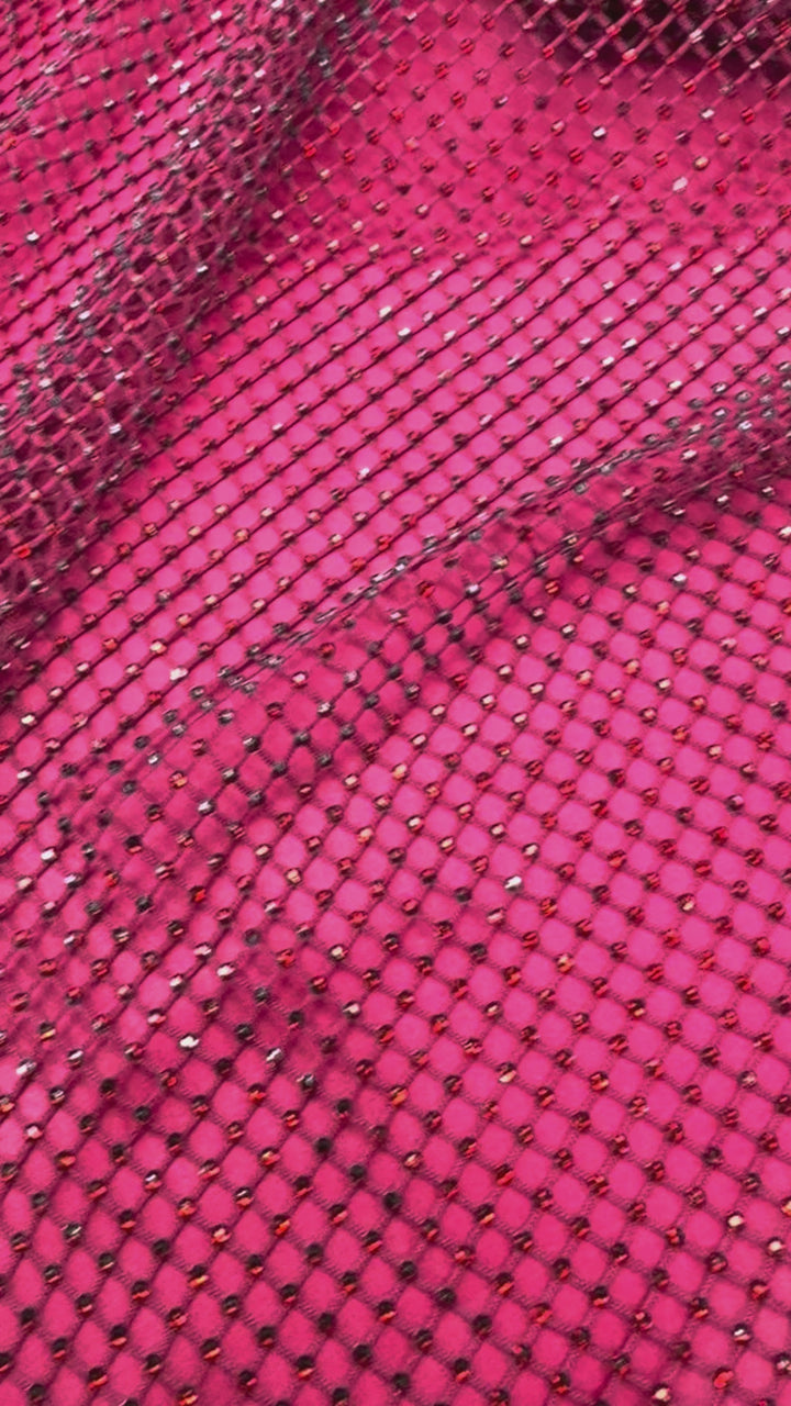 Crystal Fishnet Mesh in Deep Red (1 Piece = 2 Meter)