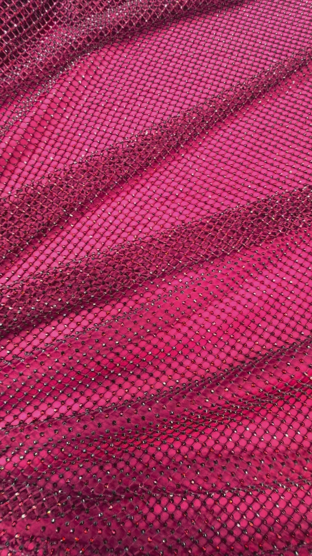 Crystal Fishnet Mesh in Deep Red (1 Piece = 2 Meter)
