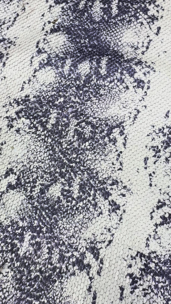 Italian Catwalk Cream Python Sequin Fabric – Exotic Luxe with Metallic Depth