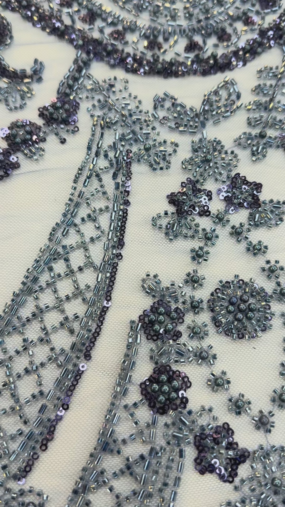 Luxury Stone & Sequin Beaded Lace