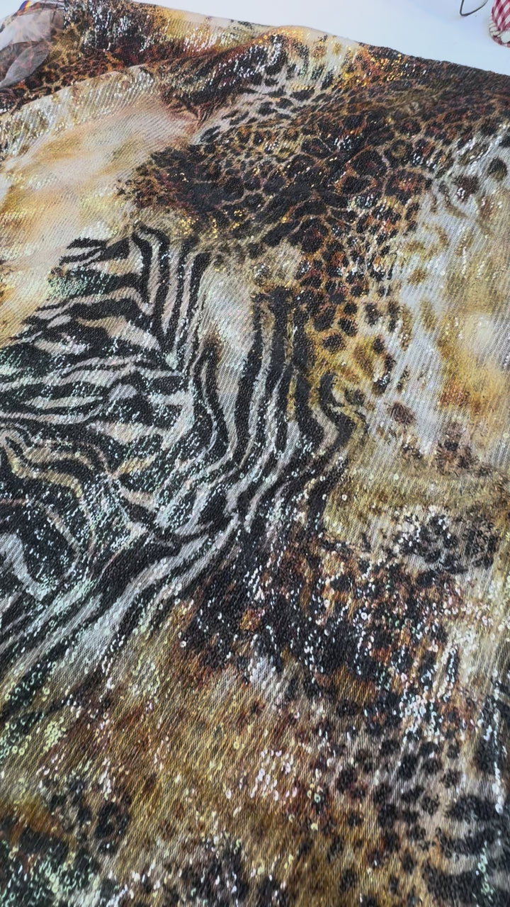 Animal Print Sequin Fabric
