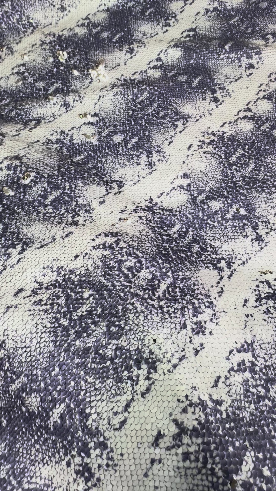 Italian Catwalk Cream Python Sequin Fabric – Exotic Luxe with Metallic Depth