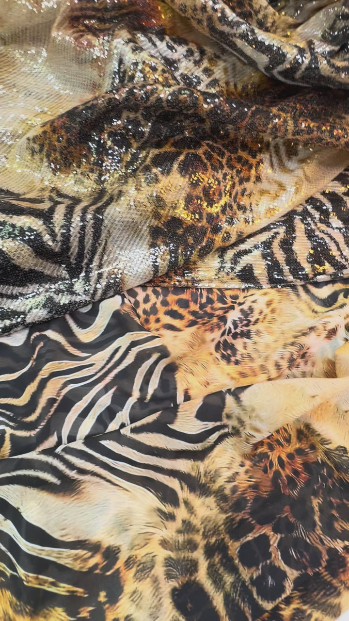 Animal Print Sequin Fabric