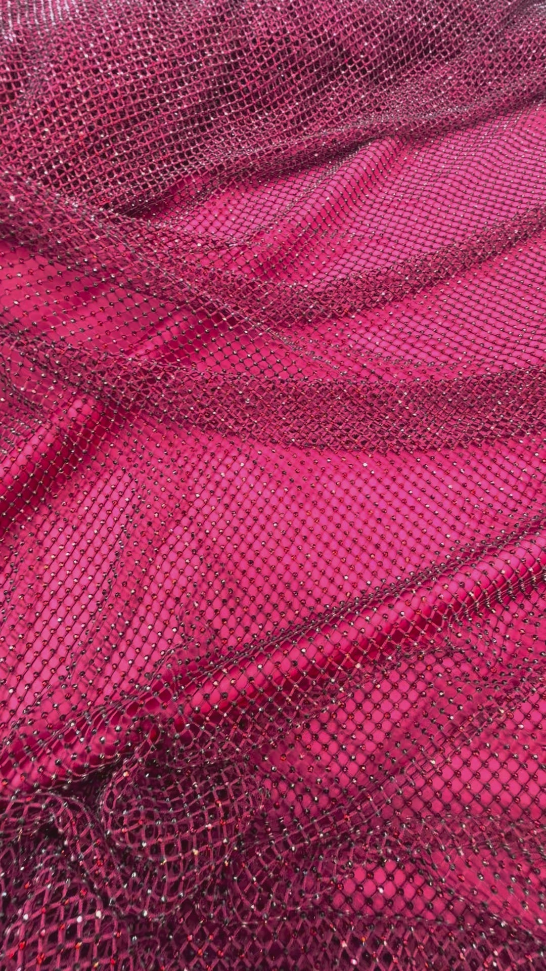 Crystal Fishnet Mesh in Deep Red (1 Piece = 2 Meter)