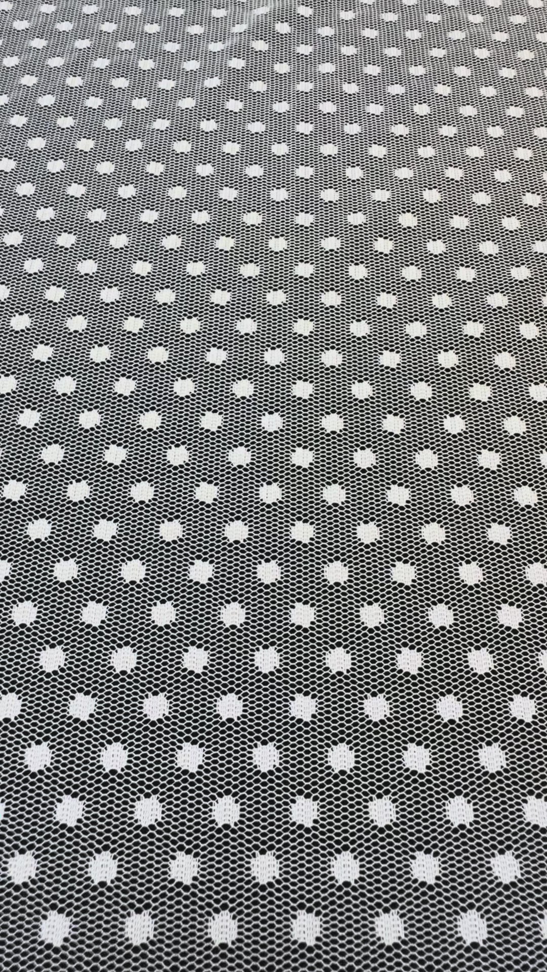 Luxury White Swiss Dot Tulle Fabric – Polka Dot Bridal Net ( 1 Piece = 3 Meter)
